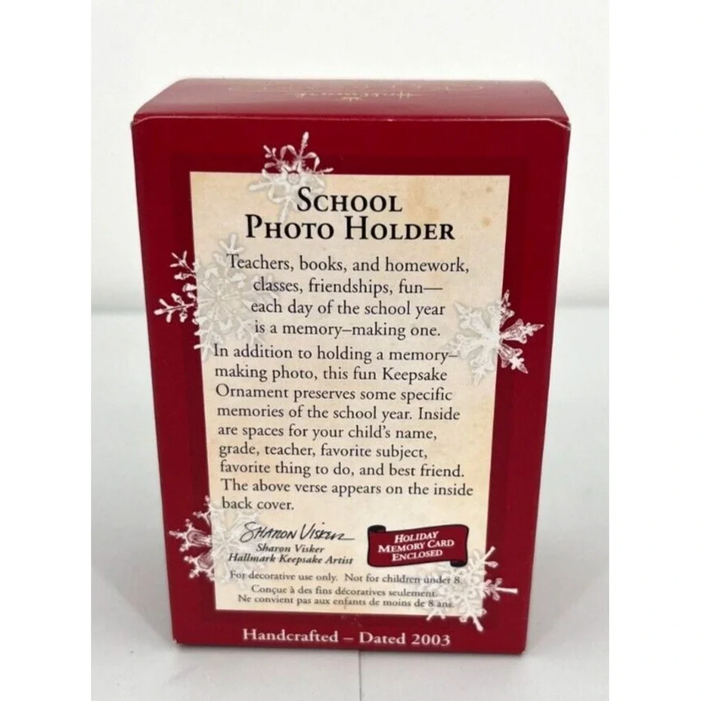 Hallmark Keepsake Ornament 2003 SCHOOL PHOTO HOLDER‎